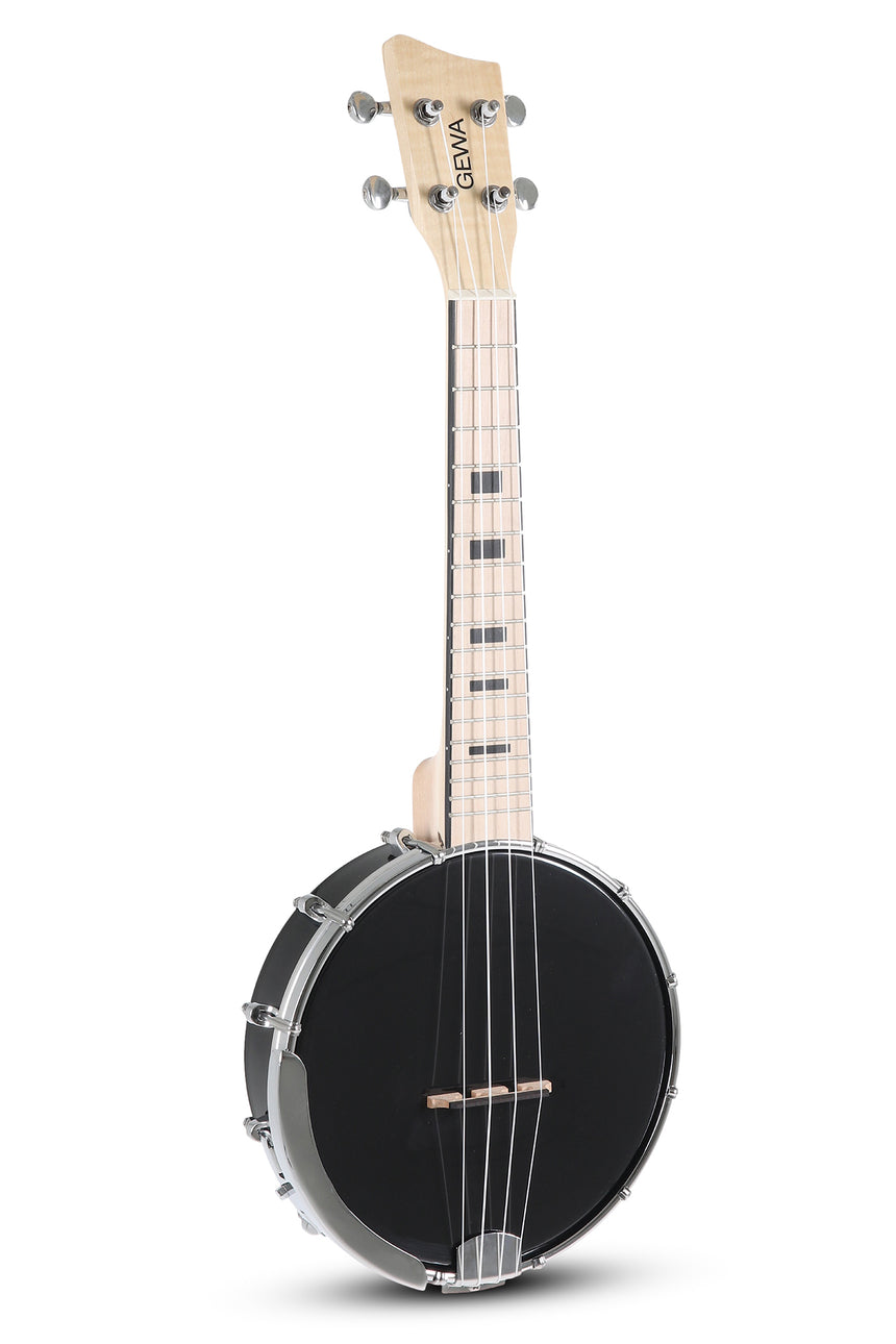 VGS Manoa VG512500 banjo ukulele, black head – front view