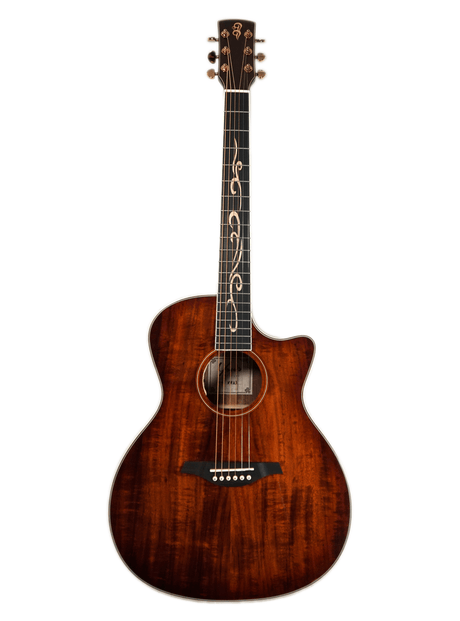 You's VK23E Koa Westerngitarre mit Tonabnehmer + Tasche - Musik-Ebert Gmbh