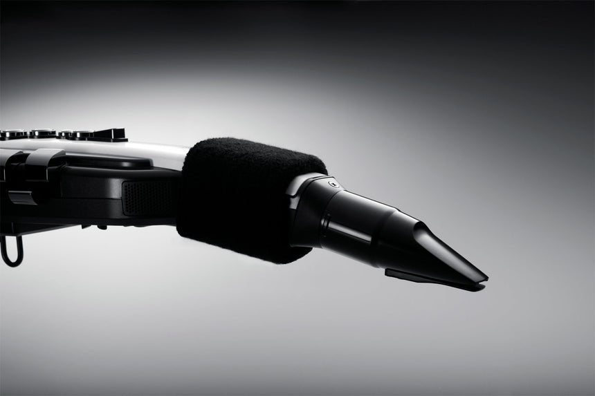 Roland Aerophone AE-20 – Mundstück mit aufgesetzter Mundstück-Abdeckung