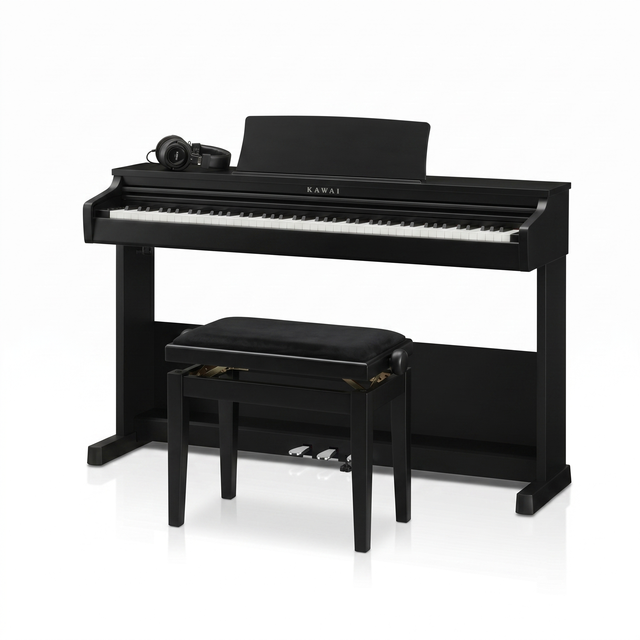 Kawai CX-102 Digitalpiano-Bundle Schwarz Matt – Set-Bild