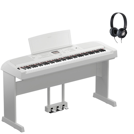 Yamaha DGX-670 Weiß Bundle mit Ständer, Pedalen und Kopfhörer - Musik-Ebert Gmbh
