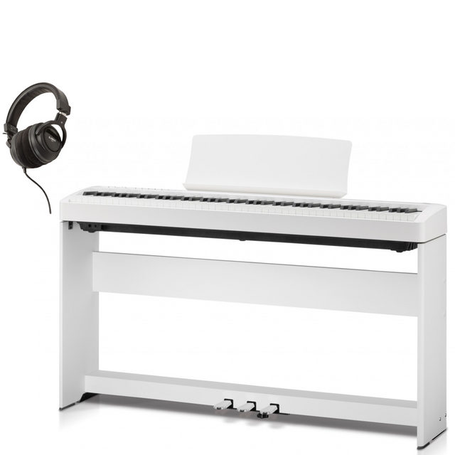 Kawai ES120 Weiß Bundle mit Ständer, Pedalen und Kopfhörer - Musik-Ebert Gmbh