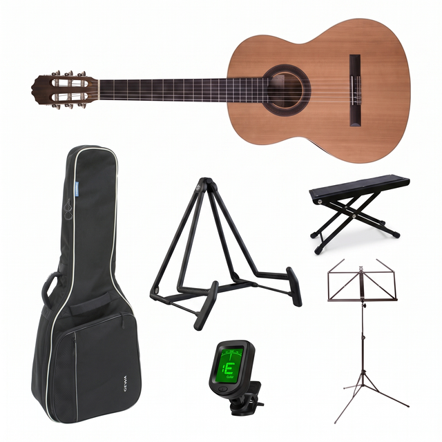Prodipe Student Konzertgitarre 4/4 Starter-Set mit Tasche & Ständer Set-Bild
