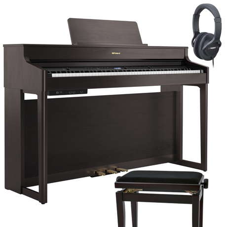 Roland HP-702 Rosenholz Bundle mit Bank und Kopfhörer - Musik-Ebert Gmbh