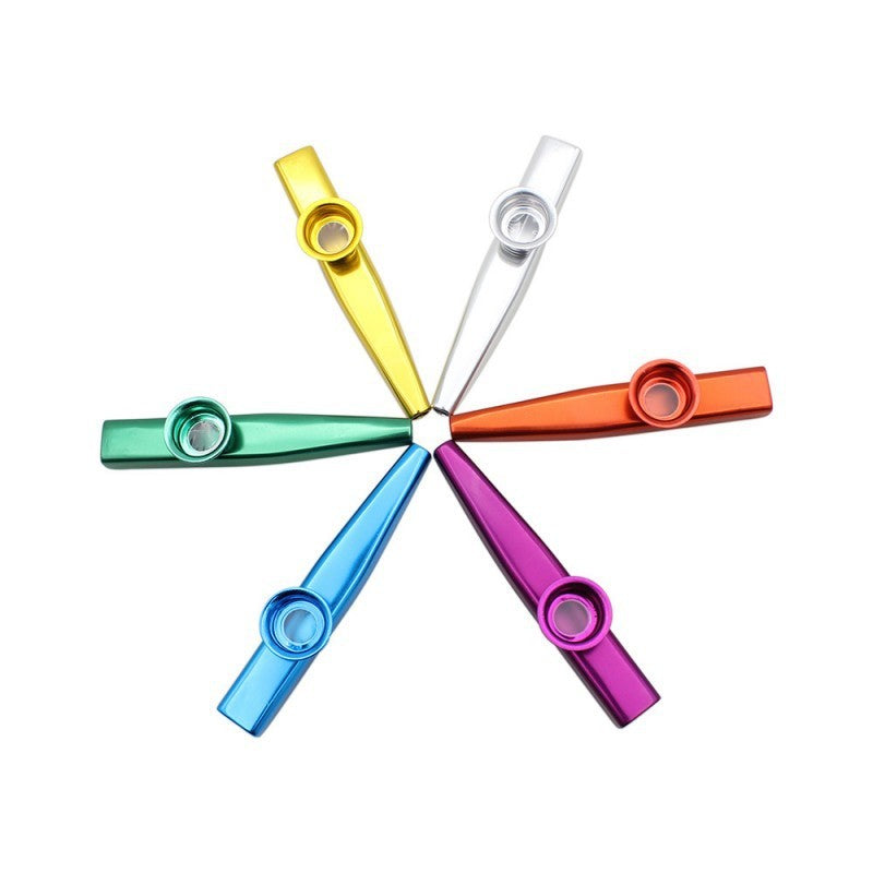 U-Turn kazoo en métal – mirliton coloré à membrane vibrante, couleur non sélectionnable
