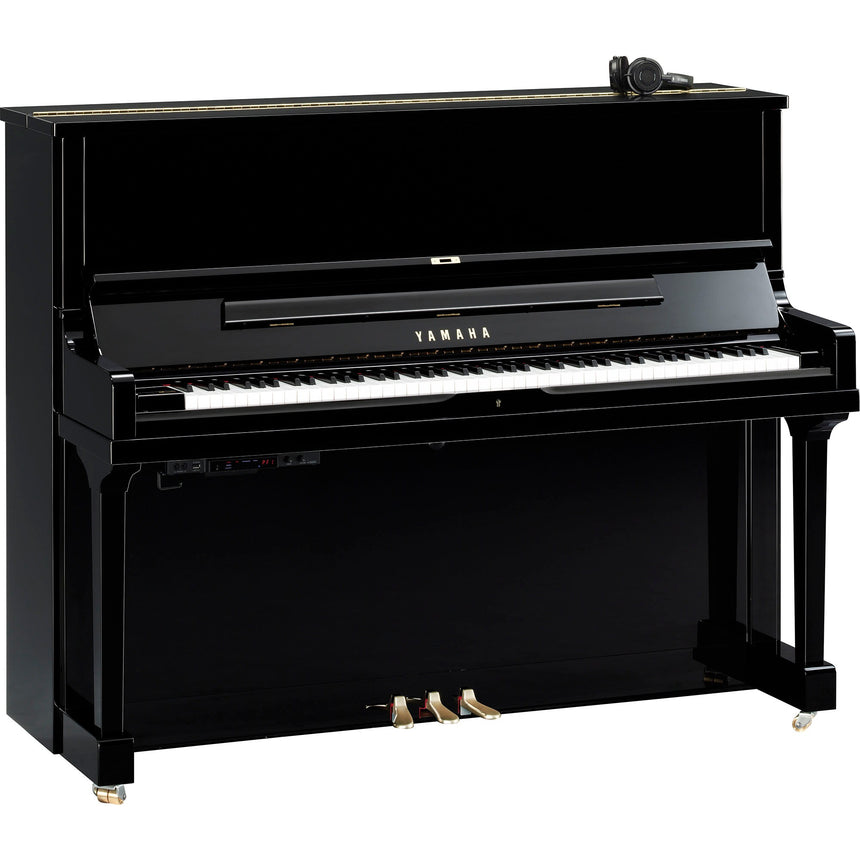 Yamaha SE122 SH3 Klavier in Schwarz poliert mit Silent-Bedieneinheit und Kopfhörern