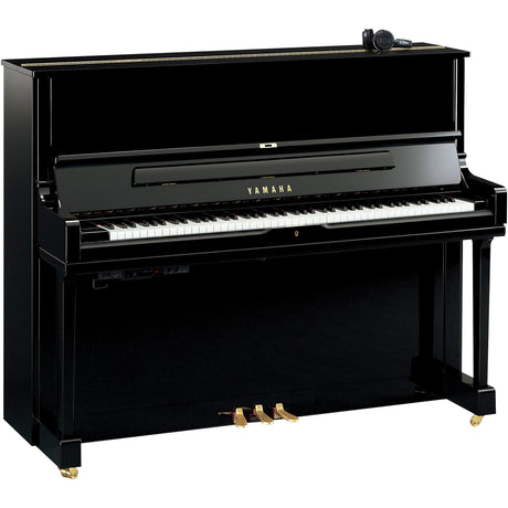 Yamaha YUS1 SH3 Klavier in Schwarz poliert mit Silent-Bedieneinheit und Kopfhörern