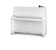 Kawai K-300 ATX4 upright piano in polished white with chrome fittings and ATX4 control unit