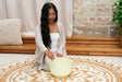Meinl CSBE10F emerald crystal singing bowl – being played indoors