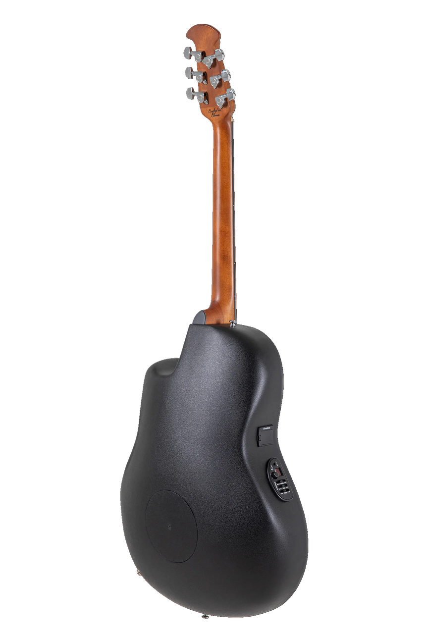 Ovation CE44-RR-G acoustic guitar in Ruby Red – rear view