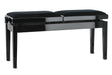 GEWA Pianobank Deluxe Double, noir poli – vue de face