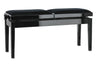 GEWA Pianobank Deluxe Double, noir poli – vue de face
