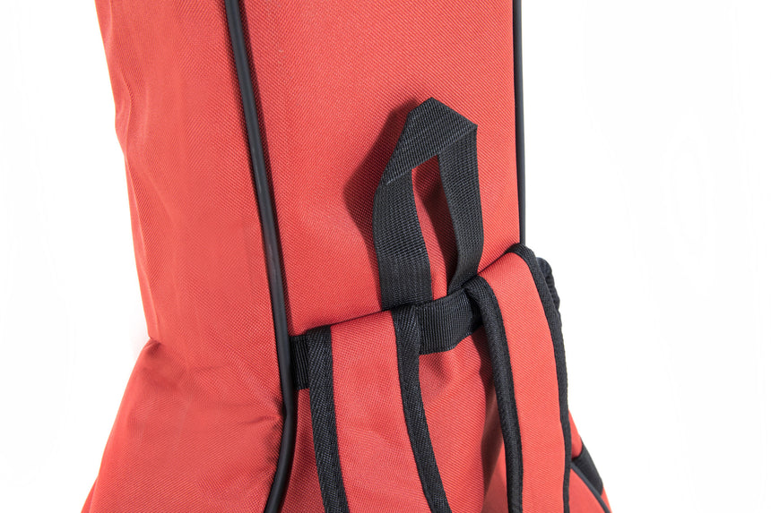 GEWA Premium 20 Western-Gitarrentasche, rot – Detail des seitlichen Tragegriffs