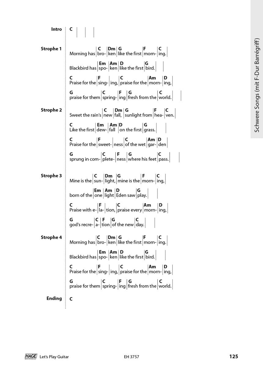 Let's Play Guitar Band 1 – Exemple musical Morning Has Broken, page 2