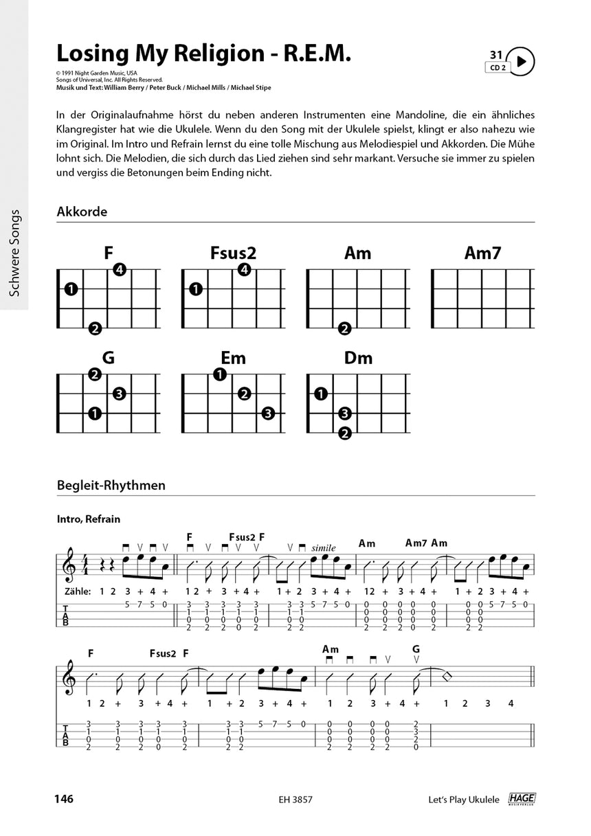 Let's Play Ukulele – Exemple musical Losing My Religion