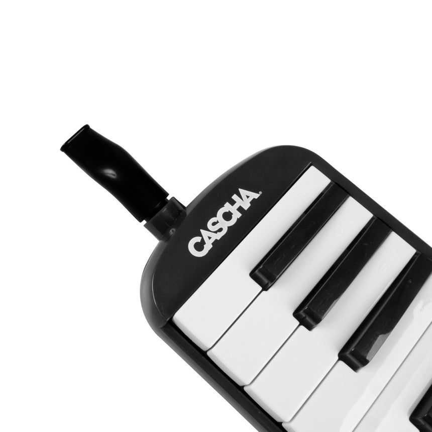 Cascha HH 2061 melodica in black – keyboard detail with mouthpiece