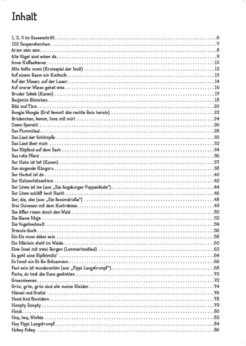 Sommaire du recueil pour ukulélé, chansons 1 à 50 et numéros de page.
