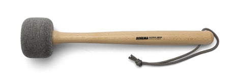 Rohema BM439 Bassdrum-Schlägel 61439 mit grauem Filzkopf und Buchenholzstiel, Seitenansicht