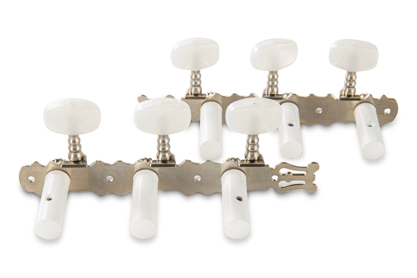 GEWA Pro Arte 545.211 chrome classical guitar tuners with lyre – rear view
