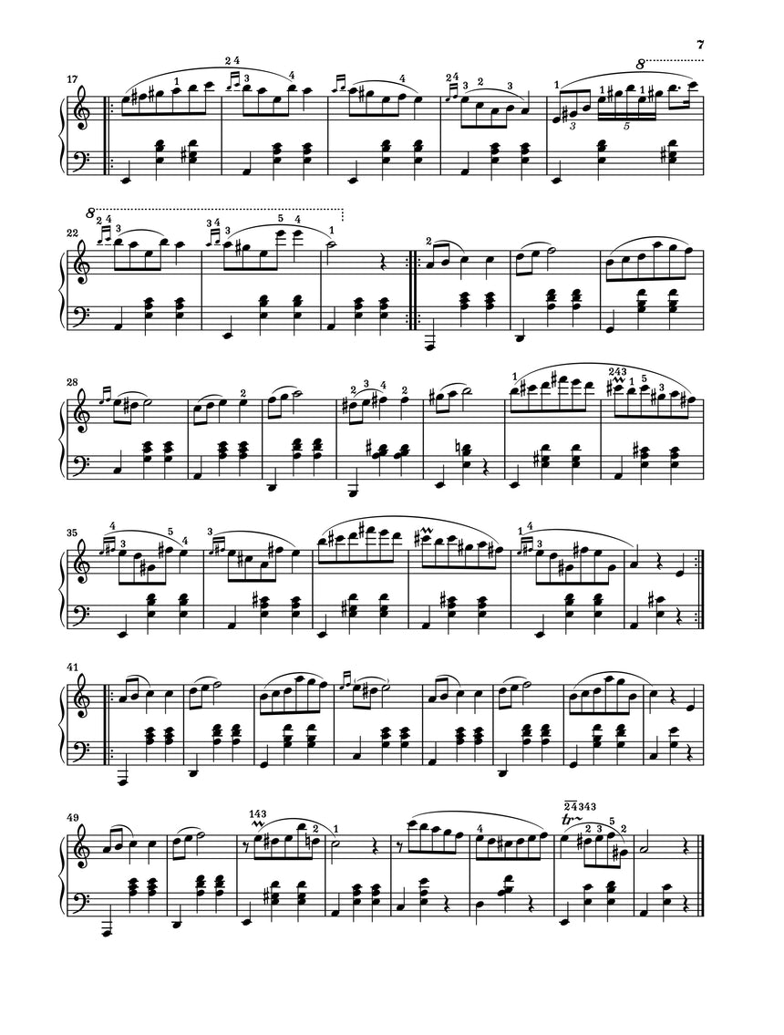 Chopin Am Klavier HN 1810 – Notenseite zum Walzer a-Moll