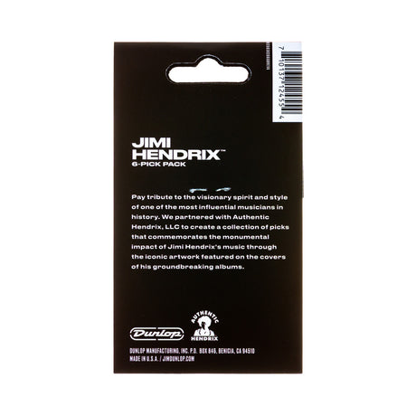 Dunlop JHP03H Electric Ladyland, Heavy, 6 Stück, Electric Ladyland, Heavy – Verpackungsrückseite des Heavy-Sechserpacks