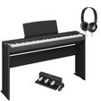 Yamaha Stage Piano P-225 Schwarz Bundle mit Ständer, Pedalen und Kopfhörer - Musik-Ebert Gmbh