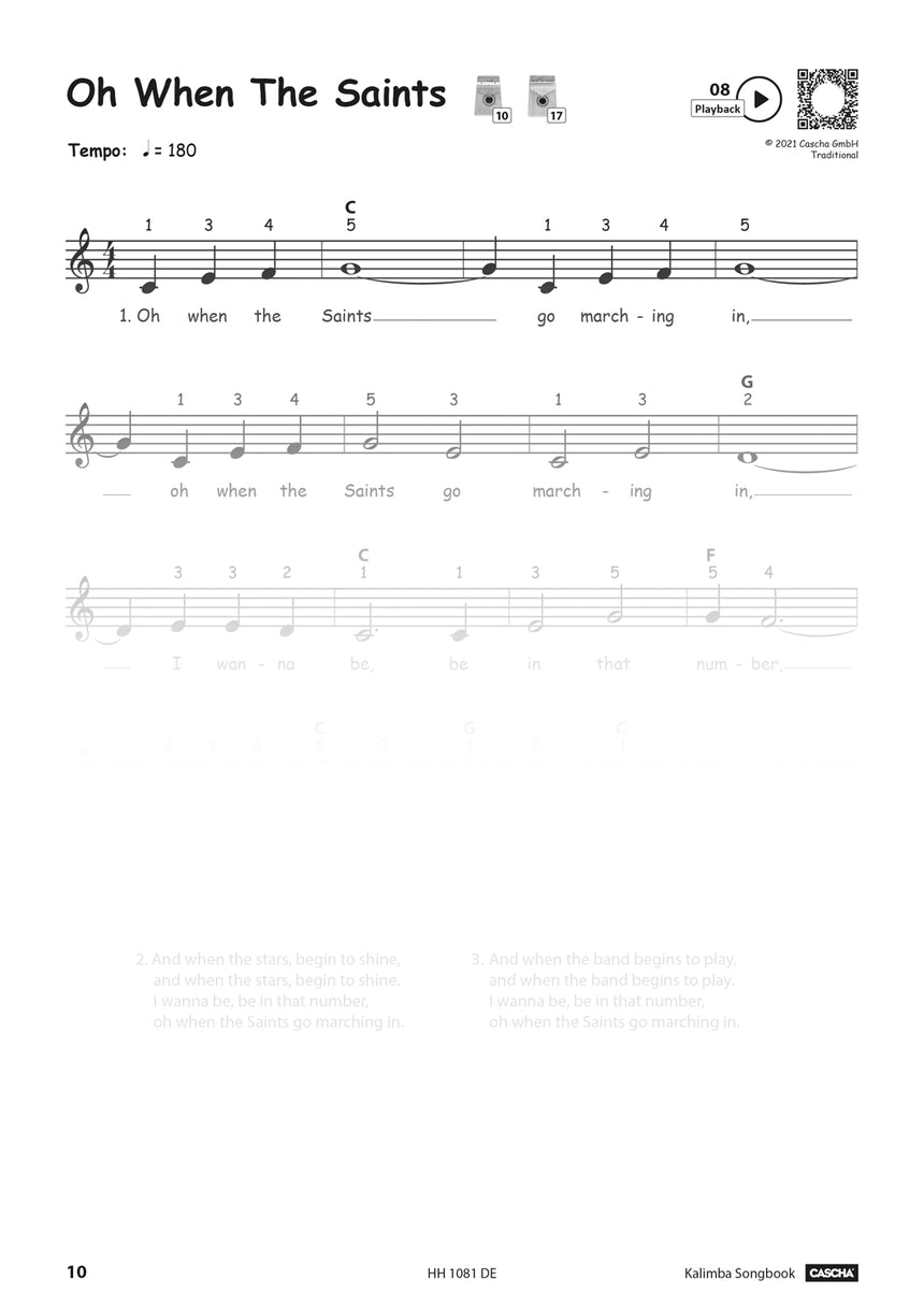 CASCHA HH1081DE, German edition, sheet music sample, page 10