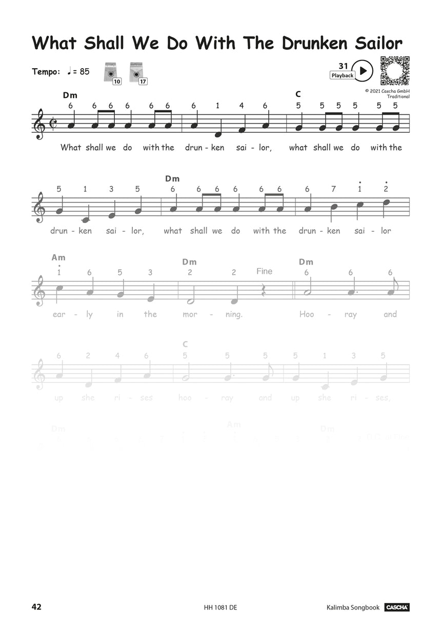 CASCHA HH1081DE, German edition, sheet music sample, page 42