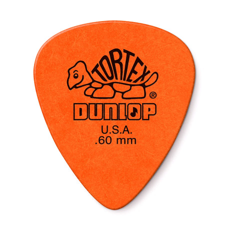 Dunlop Tortex Standard 0.60 mm single pick, front view
