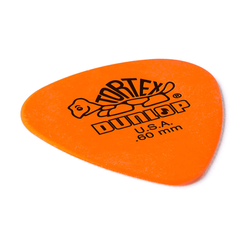 Médiator Dunlop Tortex Standard 0.60 mm, vue oblique