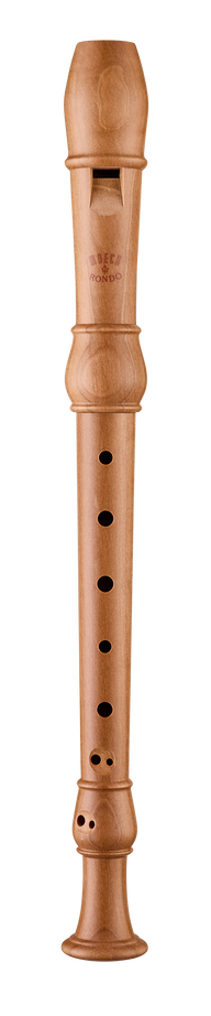 Moeck Rondo 2202 soprano recorder in natural pearwood – full front view
