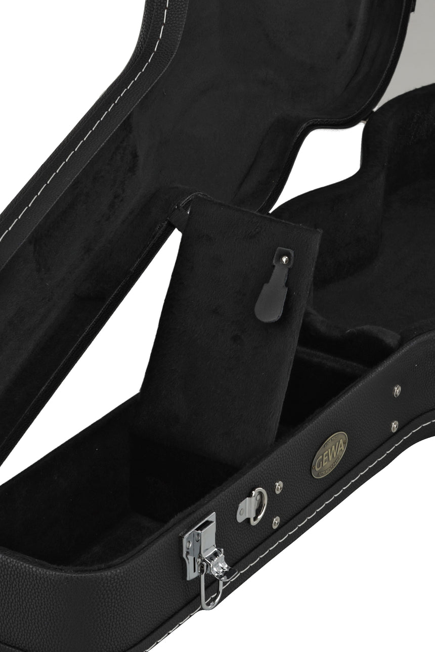 Étui GEWA Arched Top Economy pour guitare classique 523.270, noir – détail du compartiment intérieur