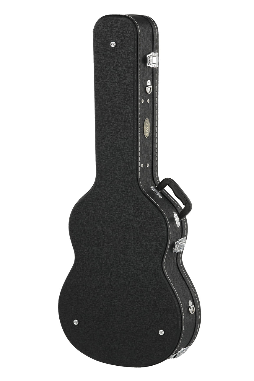 Étui GEWA Arched Top Economy pour guitare classique 523.270, noir – étui fermé, vue verticale du côté opposé