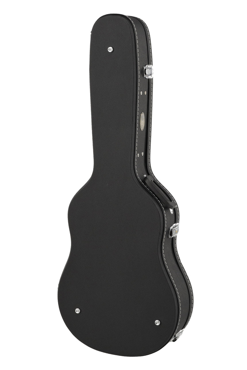 GEWA Flat Top Economy APX-Gitarrenkoffer 523.112, schwarz – Geschlossen, gegenüberliegende Hochkantansicht