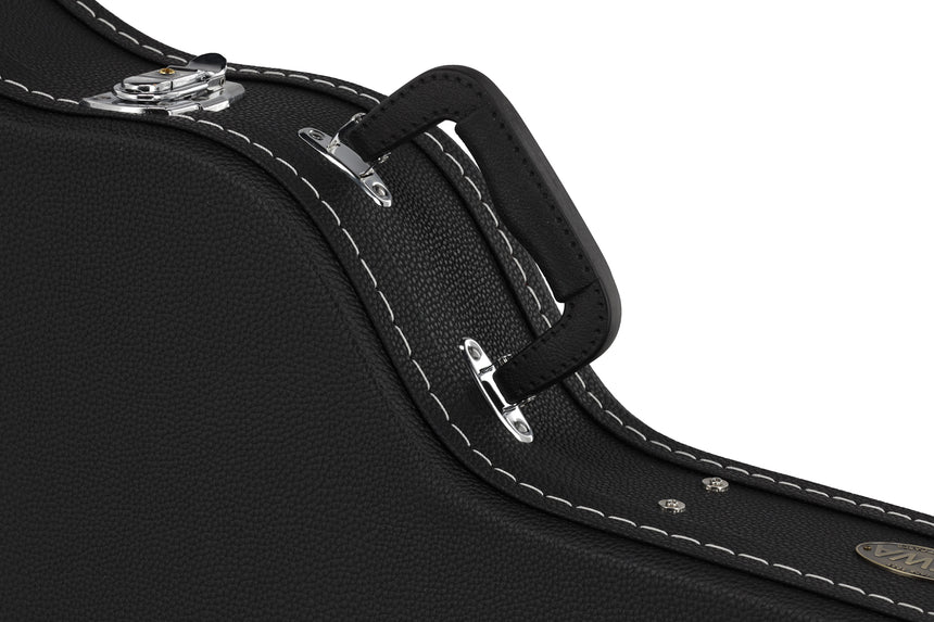 GEWA Flat Top Economy APX-Gitarrenkoffer 523.112, schwarz – Detail des Tragegriffs und der Beschläge