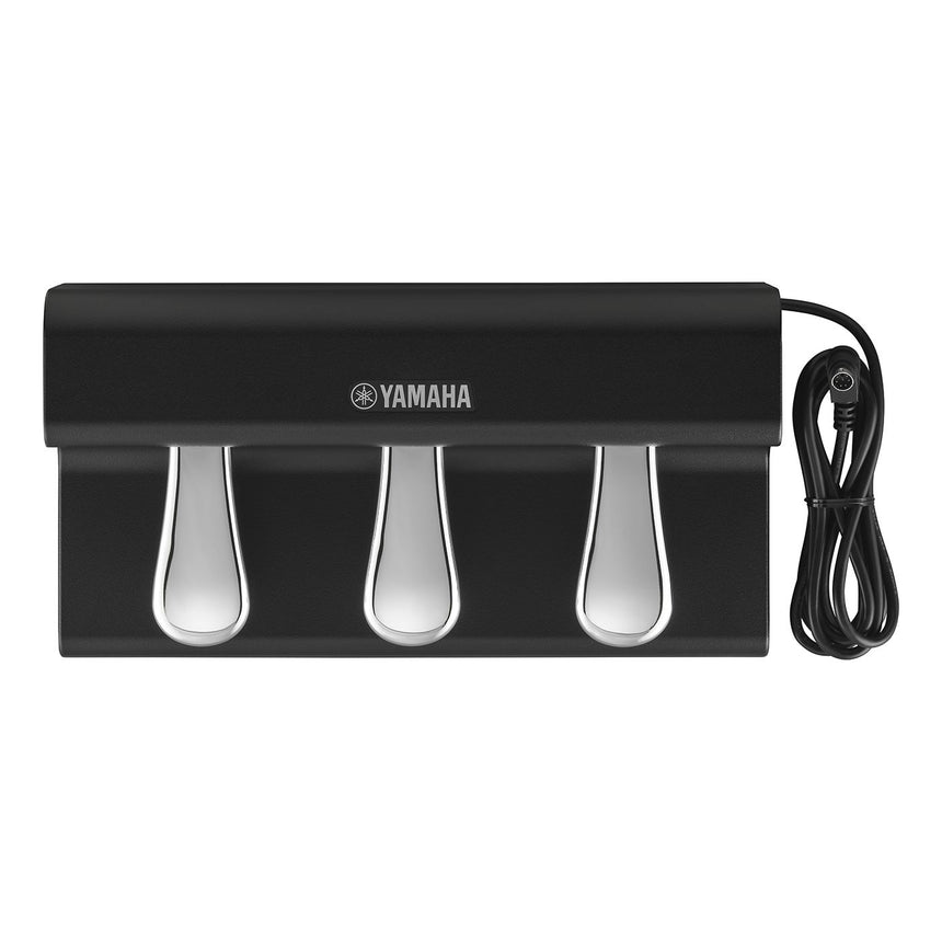 Yamaha FC35 triple pedal unit, black and silver – top view