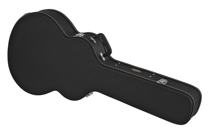 GEWA Flat Top Economy Jumbo-Gitarrenkoffer 523.114, schwarz – Hintere Schrägansicht