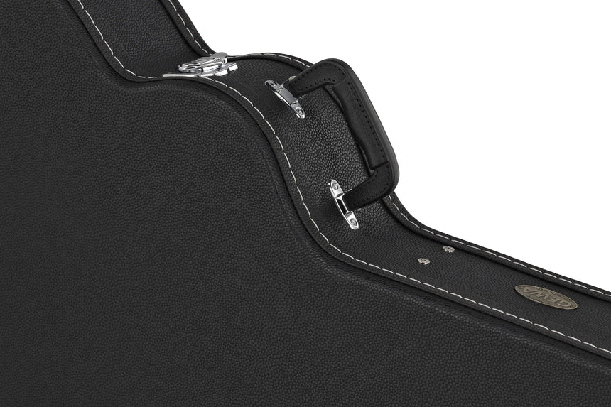 GEWA Flat Top Economy Jumbo-Gitarrenkoffer 523.114, schwarz – Detail des Tragegriffs und der Beschläge