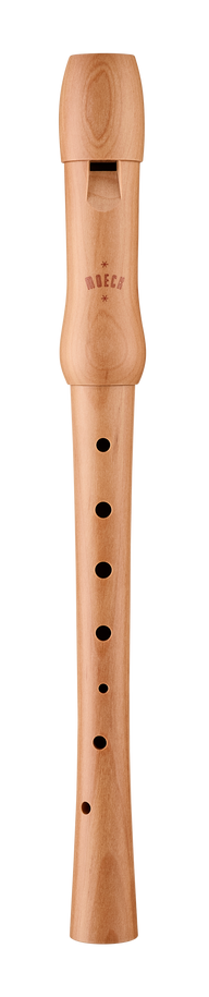 Flûte à bec soprano scolaire Moeck 1252 en poirier naturel – vue complète de face