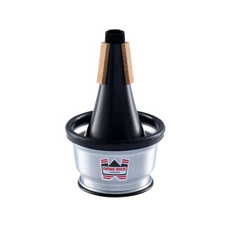 Denis Wick 5531 trumpet cup mute, aluminium and black cup – front view