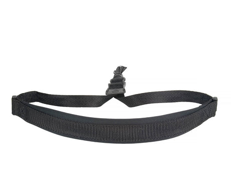 Sangle de saxophone Neotech Wick-It XL, noire, crochet pivotant – vue complète avec crochet pivotant