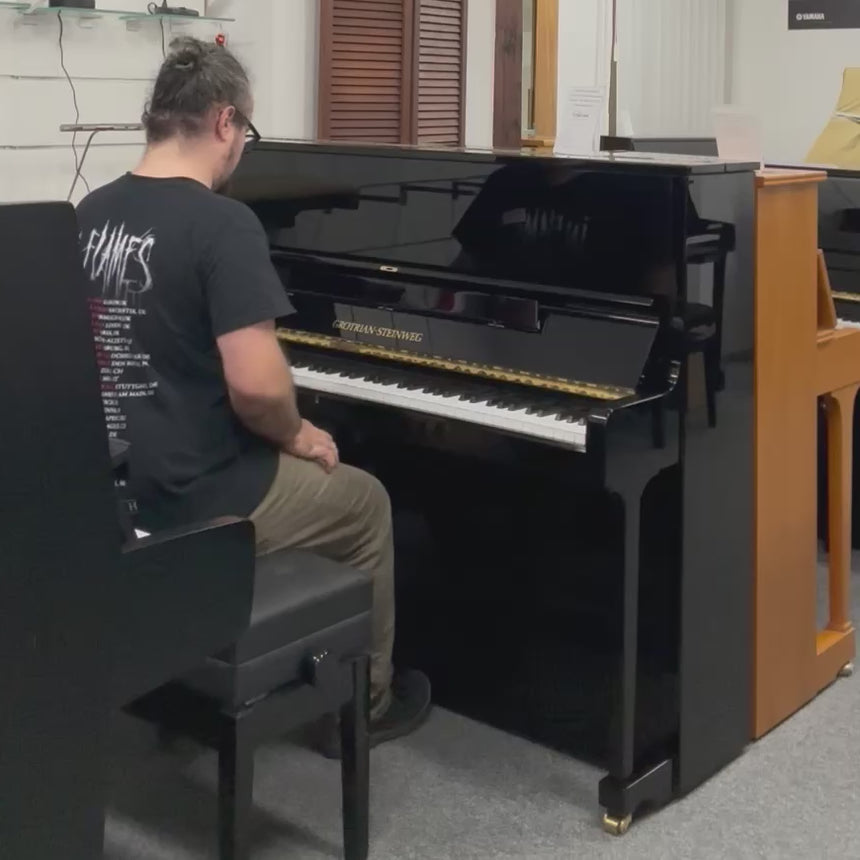 GROTRIAN-STEINWEG Klavier 122 V schwarz poliert Occasion Bj. 1988, sehr guter Zustand (gebraucht)
