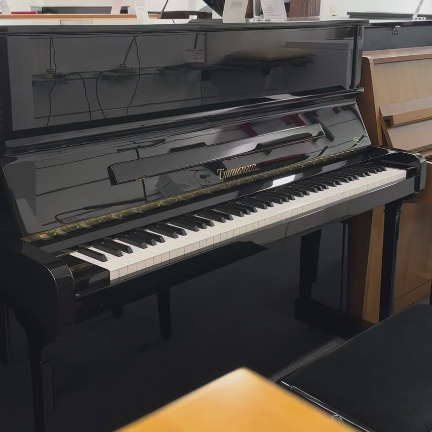 BECHSTEIN - Zimmermann Klavier Mod. Z.1 schwarz poliert Original Made in Germany mit Renner Mechanik Bj. 2000 - Bestzustand (gebraucht)
