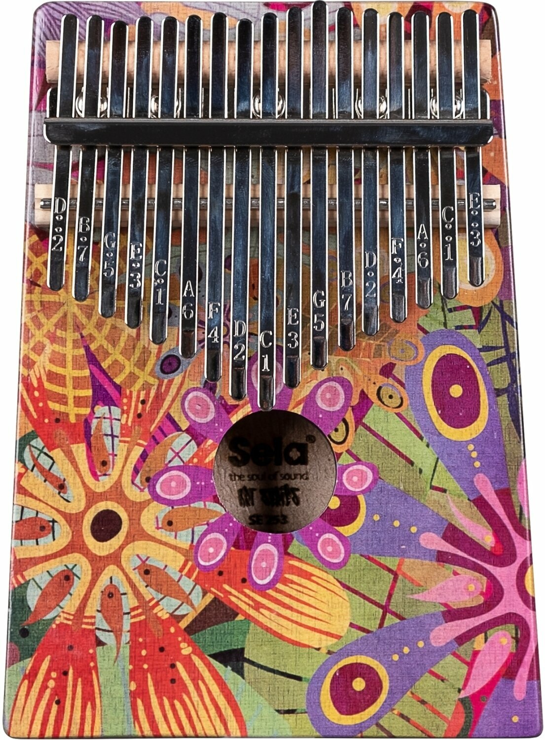 Sela Art Series Kalimba 17 Flower Power (SE 253) - Musik-Ebert Gmbh