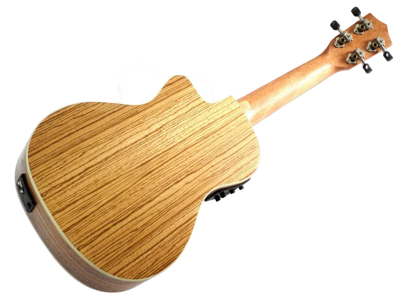 koki'o Zebrano Concert Ukulele Elektrisch U-LZWLZW-CE-C mit Tasche - Musik-Ebert Gmbh