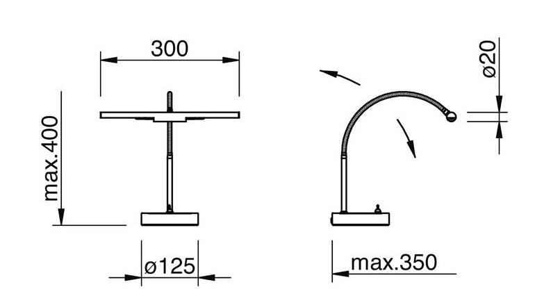 Jahn Pianoleuchte "Flexarm", G4Fassung LED - Musik-Ebert Gmbh