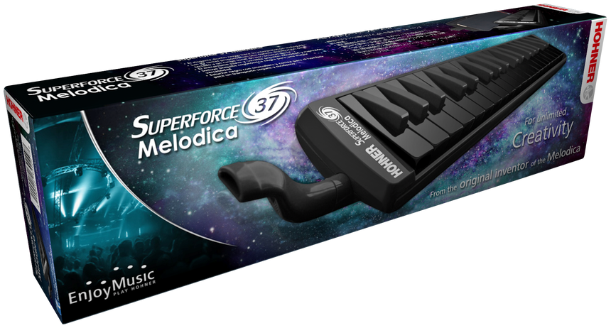 HOHNER Melodica, Superforce 37, schwarz, schwarze Tasten - Musik-Ebert Gmbh