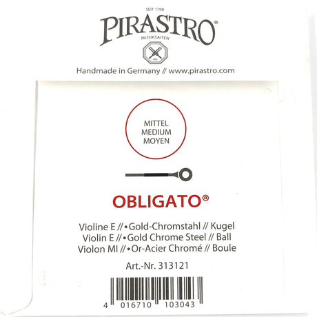 Pirastro Obligato Violin Einzelsaite E mit Kugel 4/4 - Musik-Ebert Gmbh