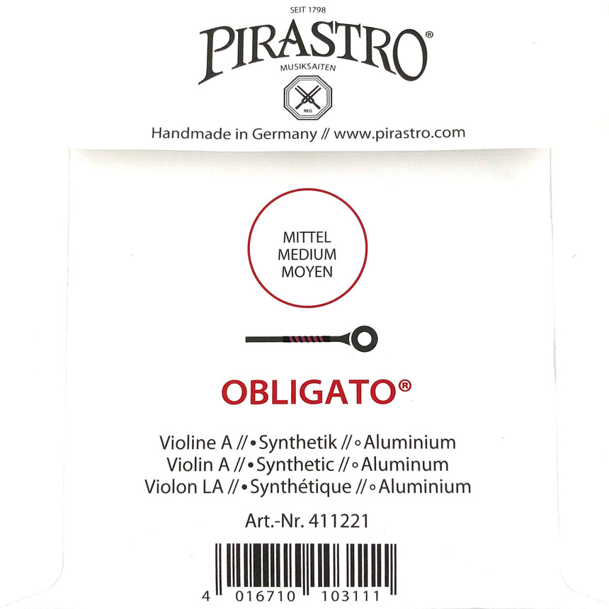 Pirastro Obligato Violin Einzelsaite A mit Kugel 4/4 - Musik-Ebert Gmbh