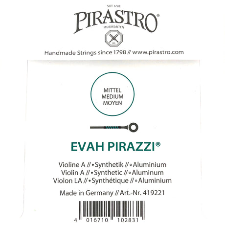 Pirastro Evah Pirazzi Violin Einzelsaite A mit Kugel 4/4 - Musik-Ebert Gmbh
